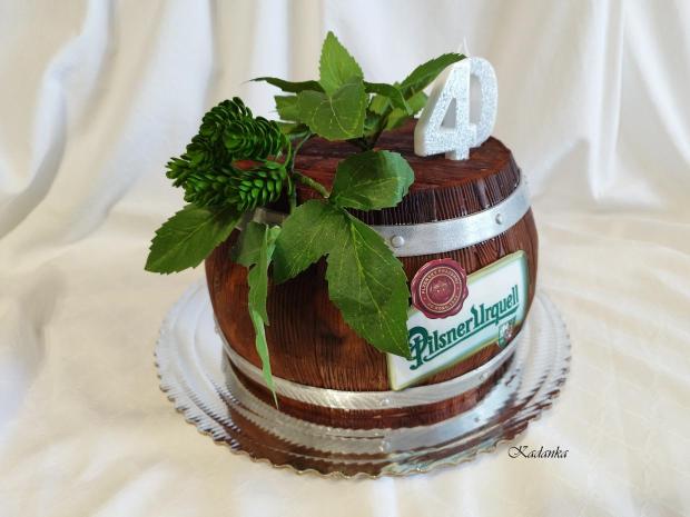 Súdok piva - Pilsner Urquell  k narodeninám pre pána😉, torta, Narodeninové torty, Kadanka, 4