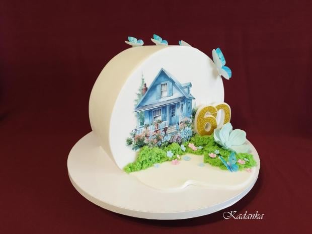 Cake top forward - obrátená torta domček❤, torta, Netradičné torty, Kadanka, 3
