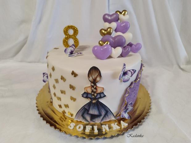 Srdiečková pre Sofinku❤, torta, Torty pre dievčatá, Kadanka, 1