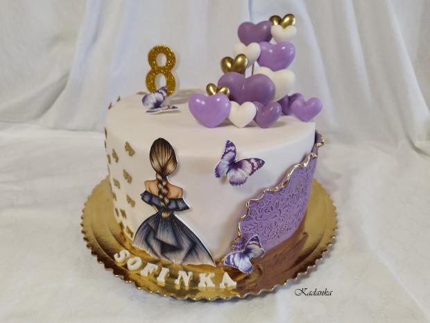 Srdiečková pre Sofinku❤, torta, Torty pre dievčatá, Kadanka, 2