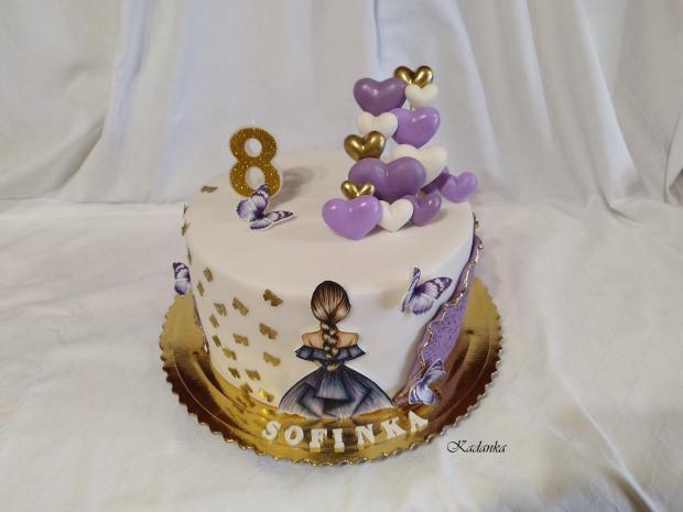 Srdiečková pre Sofinku❤, torta, Torty pre dievčatá, Kadanka, 3