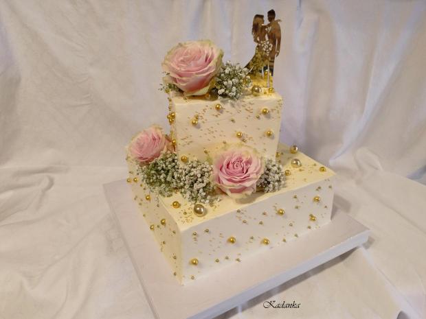Svadobná krémová❤, torta, Svadobné torty, Kadanka, 1