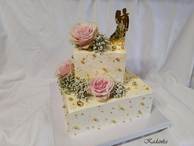 Svadobná krémová❤, torta, Svadobné torty, Kadanka, 3