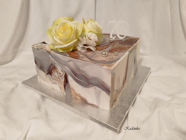 Mramorová pre pána k jubileu, torta, Narodeninové torty, Kadanka, 3