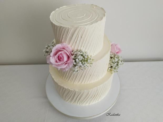 Svadobná krémová na želanie, torta, Svadobné torty, Kadanka, 3
