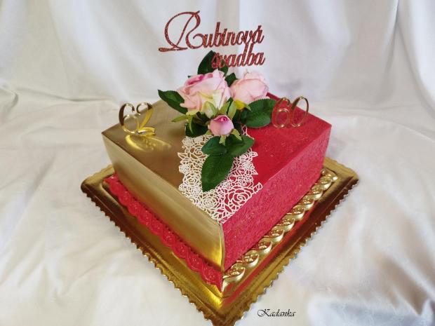 Torta k rubínovej svadbe