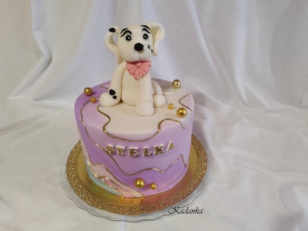 Dúhová tortička psík pre Stelku❤, torta, Torty so zvieratkami, Kadanka, 1