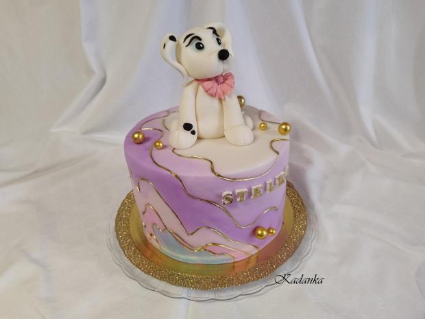 Dúhová tortička psík pre Stelku❤, torta, Torty so zvieratkami, Kadanka, 2