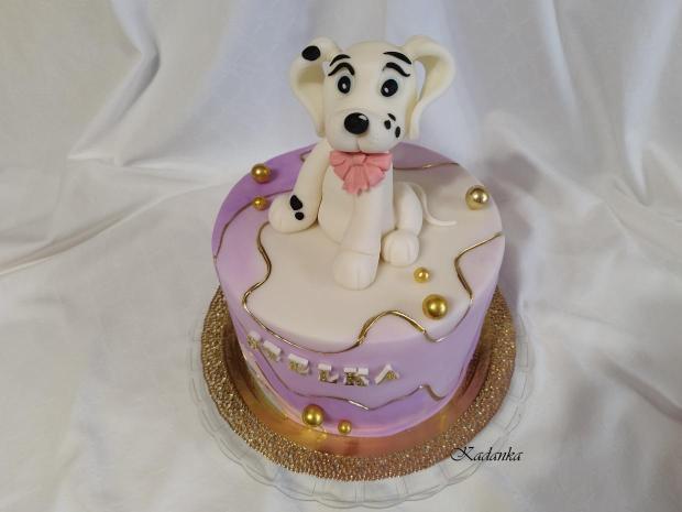 Dúhová tortička psík pre Stelku❤, torta, Torty so zvieratkami, Kadanka, 3