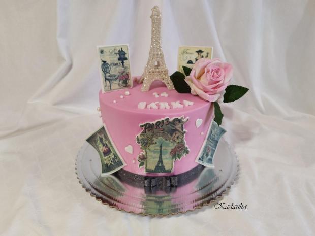Eiffelova veža, Paríž pre Sárku❤, torta, Torty pre dievčatá, Kadanka, 1