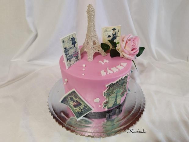 Eiffelova veža, Paríž pre Sárku❤, torta, Torty pre dievčatá, Kadanka, 2