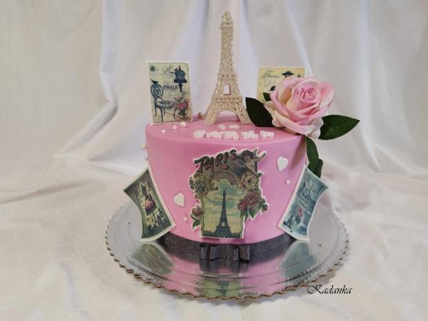 Eiffelova veža, Paríž pre Sárku❤, torta, Torty pre dievčatá, Kadanka, 4