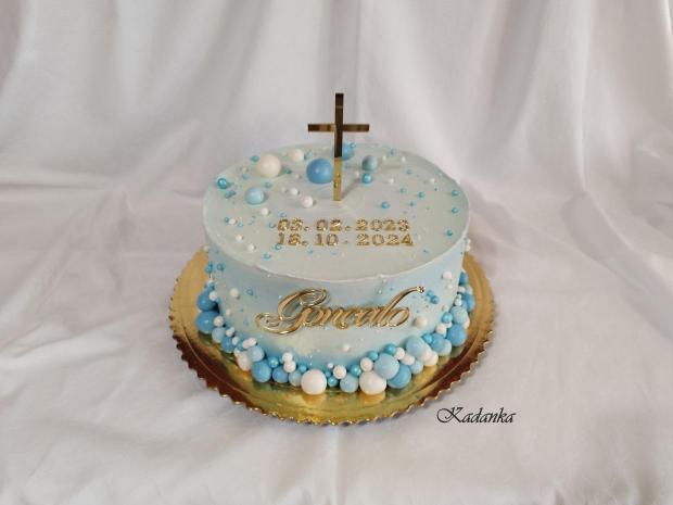 Na krstiny krémová tortička, torta, Torty na krstiny, Kadanka, 2