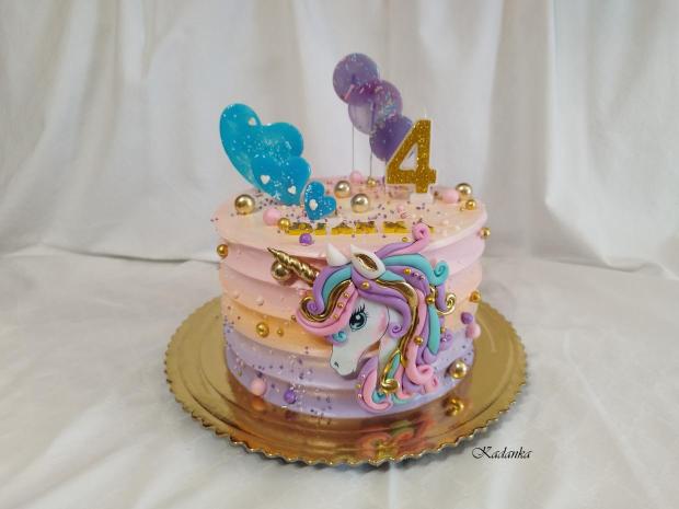Unicorn jednorožec krémová tortička, torta, Torty pre dievčatá, Kadanka, 1