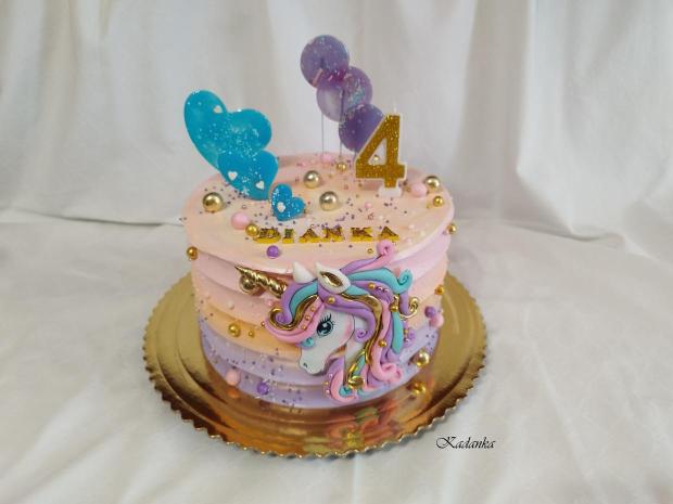 Unicorn jednorožec krémová tortička, torta, Torty pre dievčatá, Kadanka, 2