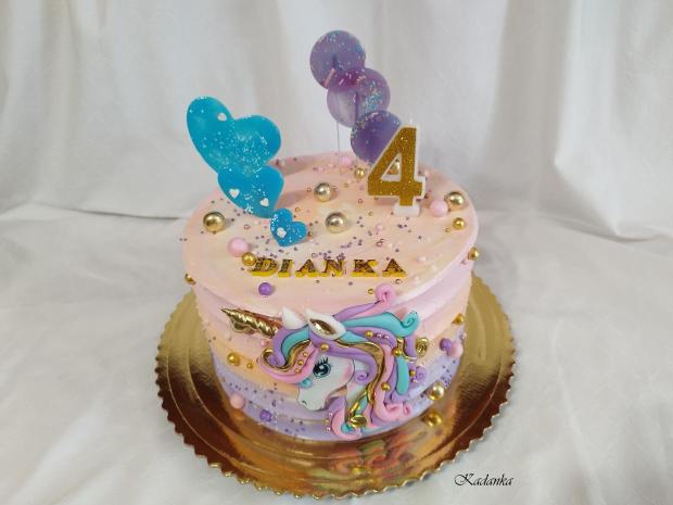 Unicorn jednorožec krémová tortička, torta, Torty pre dievčatá, Kadanka, 3