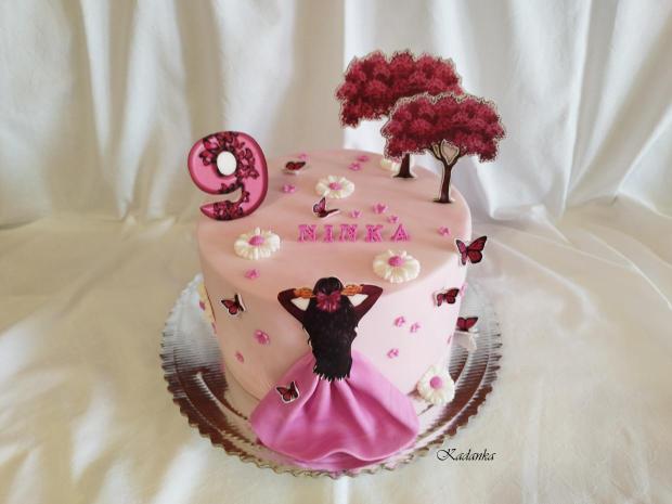 Slečna pre slečnu Ninku na želanie❤, torta, Torty pre dievčatá, Kadanka, 2