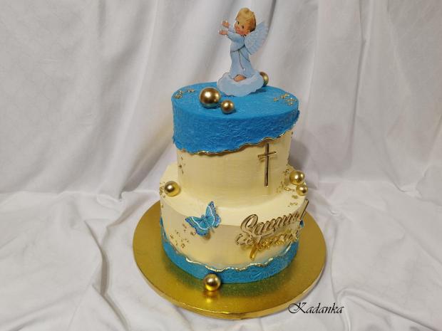 Na krstiny krémová tortička bezlepková, bezlaktózová❤, torta, Torty na cirkevné sviatky, Kadanka, 3