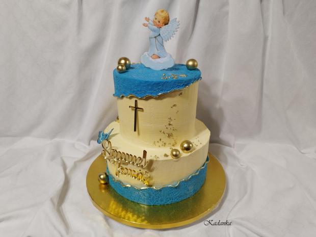 Na krstiny krémová tortička bezlepková, bezlaktózová❤, torta, Torty na cirkevné sviatky, Kadanka, 4
