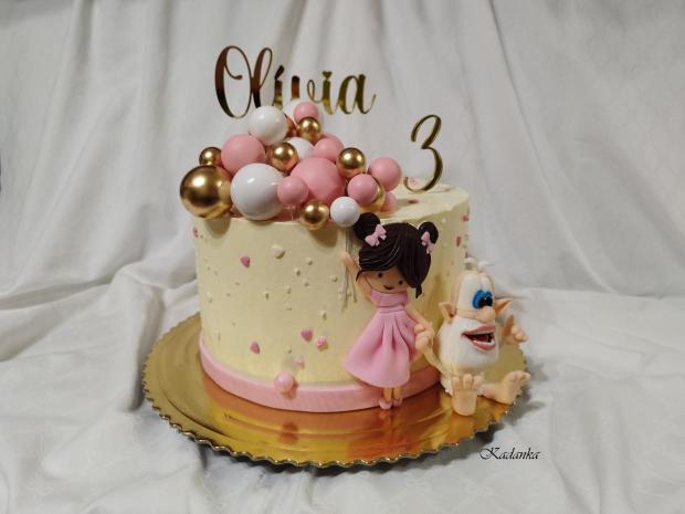 Tortička krémová pre Olíviu Booba na želanie❤, torta, Torty pre dievčatá, Kadanka, 3