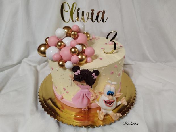 Tortička krémová pre Olíviu Booba na želanie❤, torta, Torty pre dievčatá, Kadanka, 4