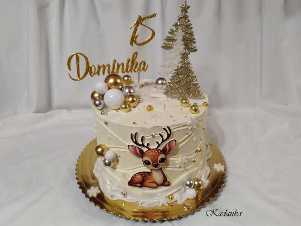 Jedna vianočná tortička pre Dominiku ku krásnym 15 ❤, torta, Vianočné torty, Kadanka, 3