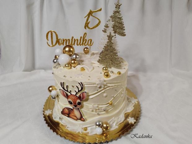 Jedna vianočná tortička pre Dominiku ku krásnym 15 ❤, torta, Vianočné torty, Kadanka, 4