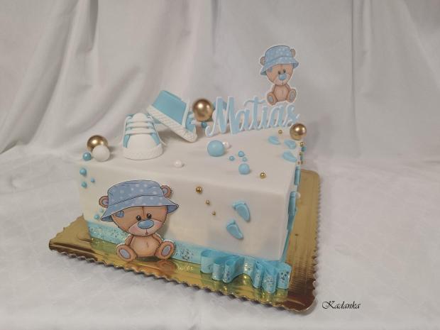 Krstinova pre Matiaska s medvedíkmi❤, torta, Torty na krstiny, Kadanka, 4