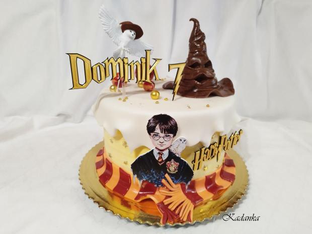   Aktuálny Harry Potter,krémová kombinovaná s poťahom  , torta, Rozprávkové torty, Kadanka, 3