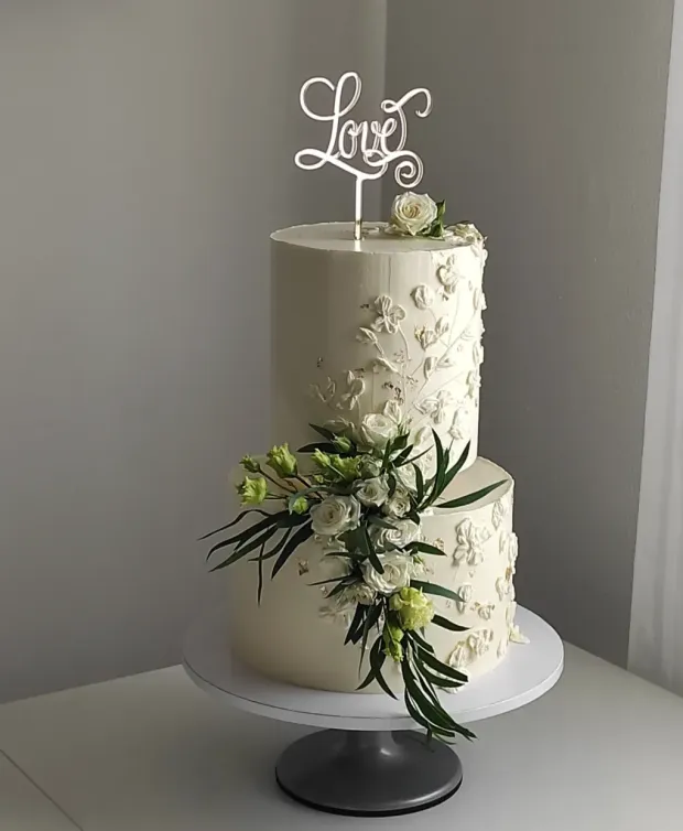 Svadobná so živými kvetmi, torta, Svadobné torty, Albi27, 1