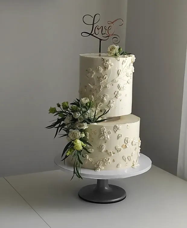 Svadobná so živými kvetmi, torta, Svadobné torty, Albi27, 2