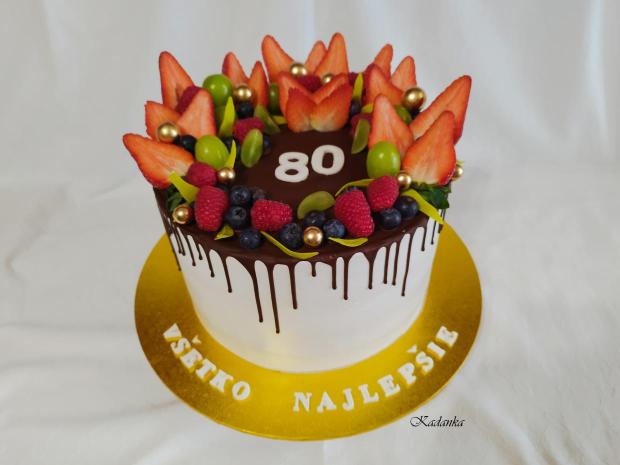 Ku krásnemu jubileu pre pána Drip dia tortička❤, torta, Drip torty, Kadanka, 4