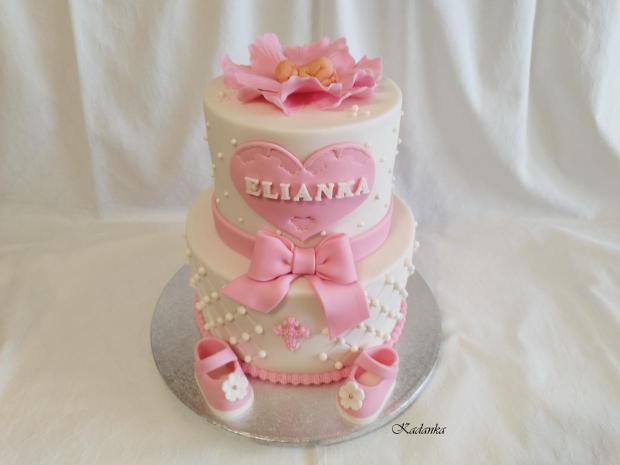 Na krstiny pre Elianku, torta, Torty na krstiny, Kadanka, 2