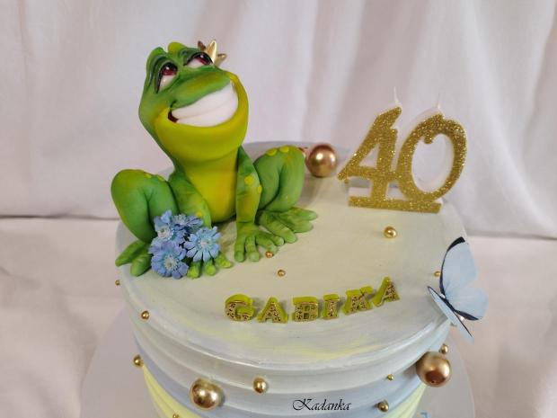 Žabka Gabka - modelácia, torta, Ozdoby na torty, Kadanka, 3