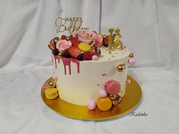 Drip tortička k narodeninám pre slečnu😉, torta, Drip torty, Kadanka, 1