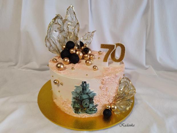 Pre pána ku krásnemu jubileu krémová tortička, torta, Narodeninové torty, Kadanka, 1