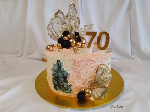 Pre pána ku krásnemu jubileu krémová tortička, torta, Narodeninové torty, Kadanka, 3