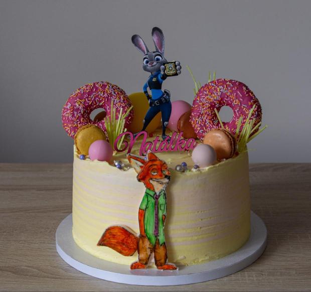 S maľovanými obrázkami , torta, Rozprávkové torty, Iva Gašpar, 2