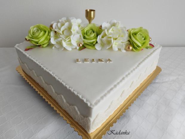 Torta na konfirmáciu pre Leiku, torta, Torty na cirkevné sviatky, Kadanka, 1