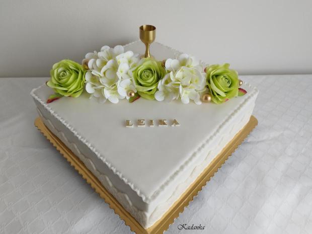Torta na konfirmáciu pre Leiku, torta, Torty na cirkevné sviatky, Kadanka, 2