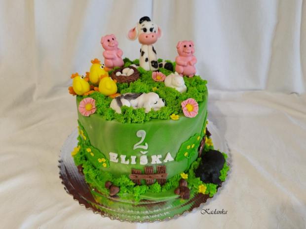 Farma , domáce zvieratká pre Elišku, torta, Torty so zvieratkami, Kadanka, 2