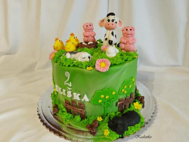 Farma , domáce zvieratká pre Elišku, torta, Torty so zvieratkami, Kadanka, 3