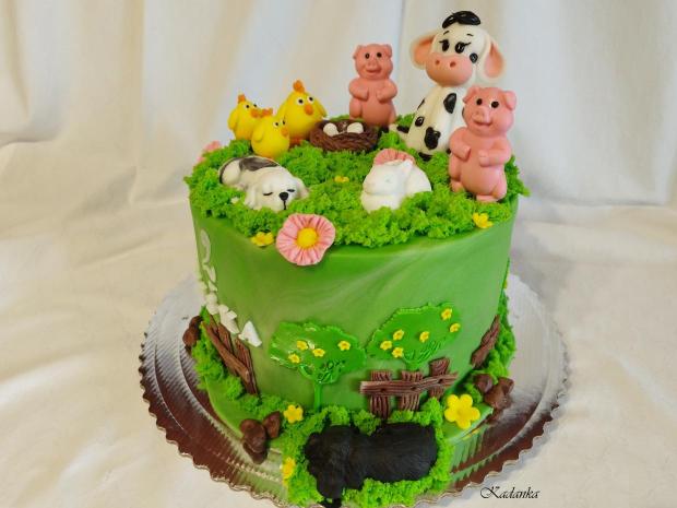 Farma , domáce zvieratká pre Elišku, torta, Torty so zvieratkami, Kadanka, 4