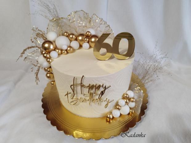 Ku krásnemu jubileu pre dámu krémová tortička❤, torta, Nahé torty, Kadanka, 4