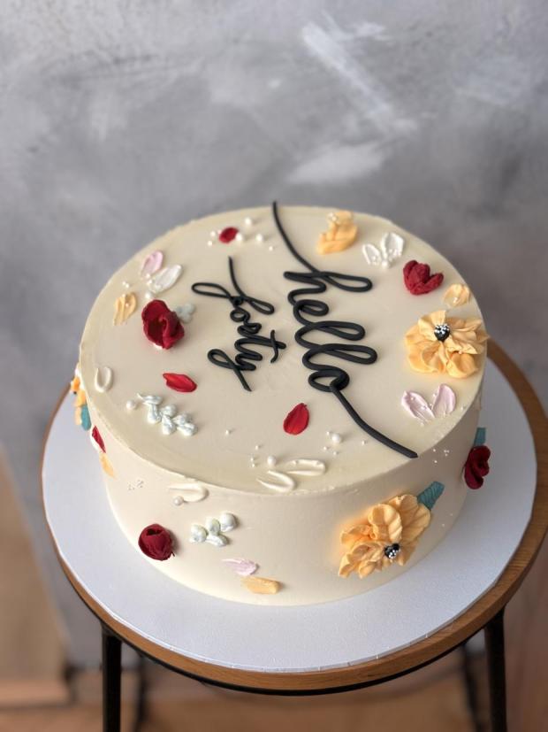 Torta Hello forty 😊, torta, Narodeninové torty, Marcela Papsonová, 3