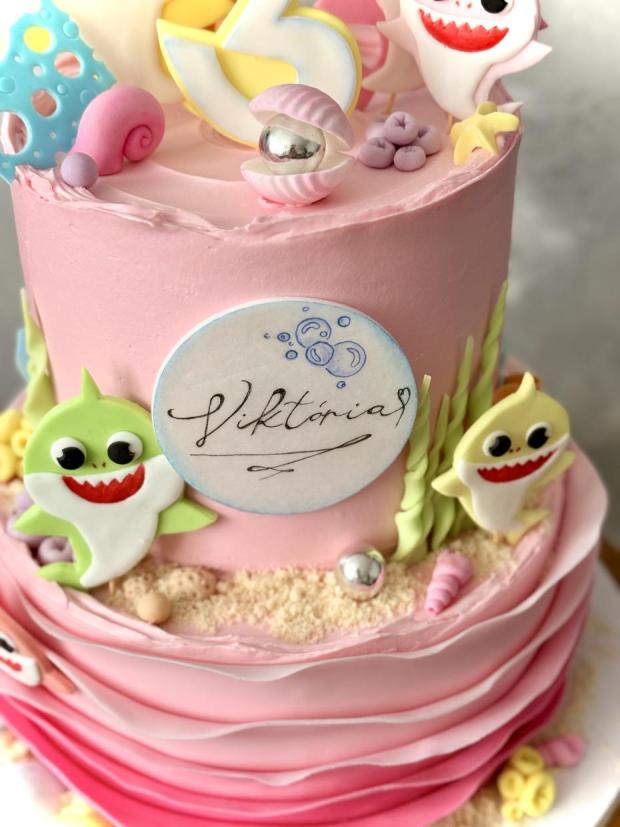 Baby shark, torta, Torty pre dievčatá, Marcela Papsonová, 2