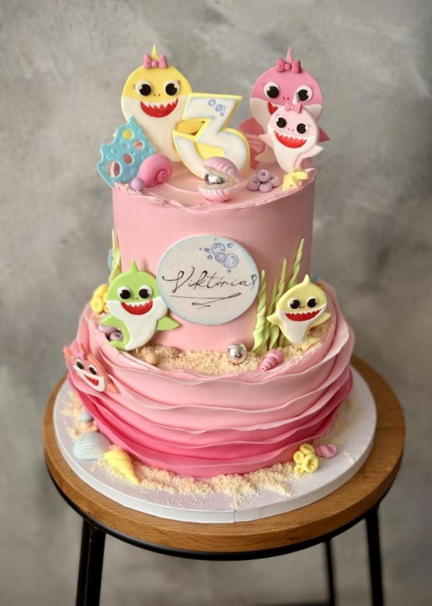 Baby shark, torta, Torty pre dievčatá, Marcela Papsonová, 1