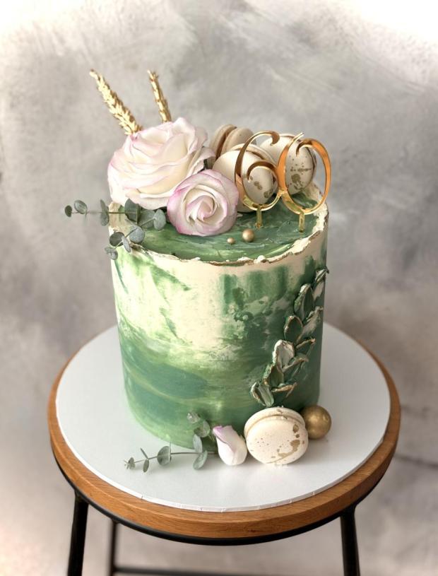 Elegantná torta pre ženu s modelovanými kvetmi, torta, Narodeninové torty, Marcela Papsonová, 2