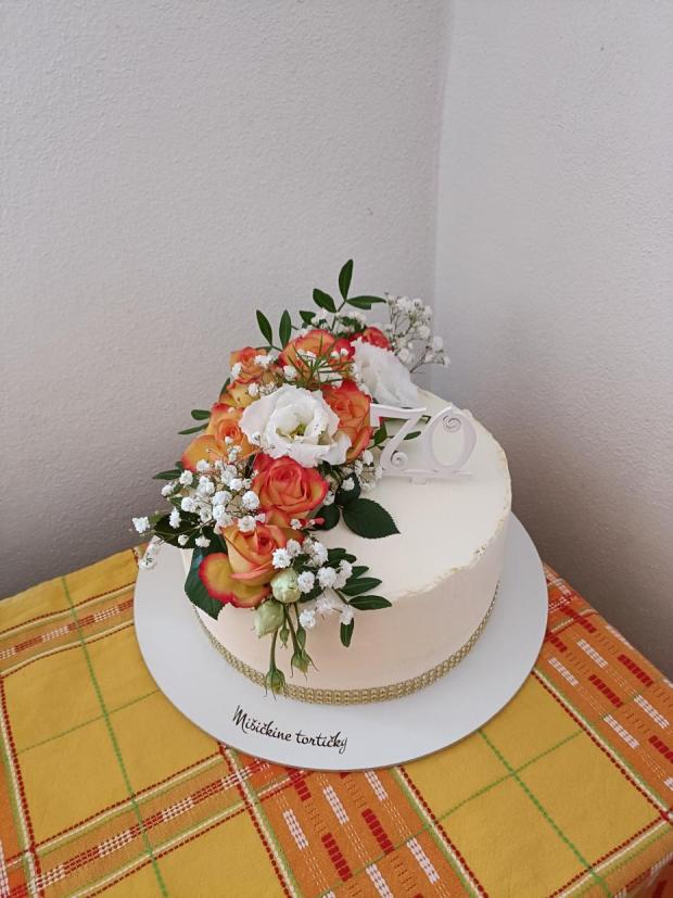 Torta so živými kvetmi , torta, Narodeninové torty, mišičkine tortičky, 1