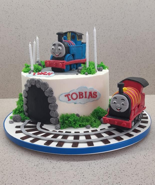 THOMAS vláčik pre bračekov, torta, Torty autíčka, vláčiky, mariaJ, 1